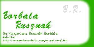 borbala rusznak business card