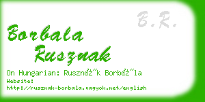 borbala rusznak business card